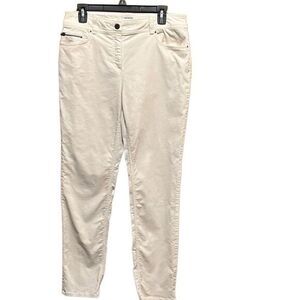 Chico’s womens‎ jeans 6 winter white high waist lightweight corduroy pockets